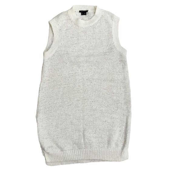 Theory - Meenaly Sleeveless Loose Knit Sweater in Ivory Size Medium - Picture 11 of 13